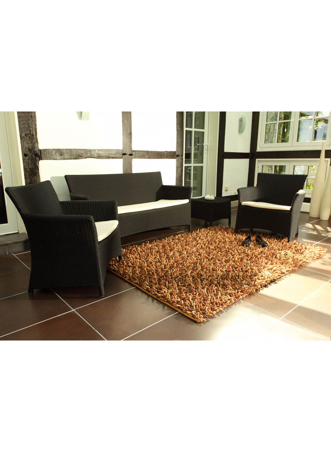 Tapis MONZA SHAGGY Brun 300x400 Paulig
