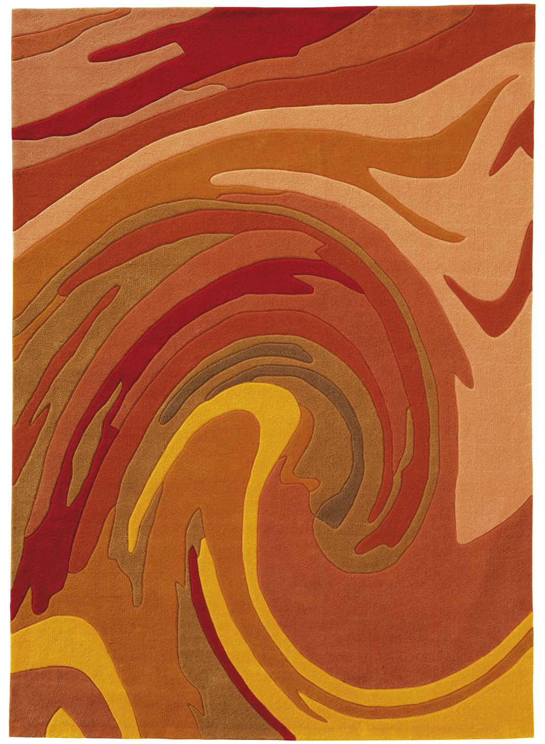 Tapis ACTION PAINTING orange 120x180 Arte Espina