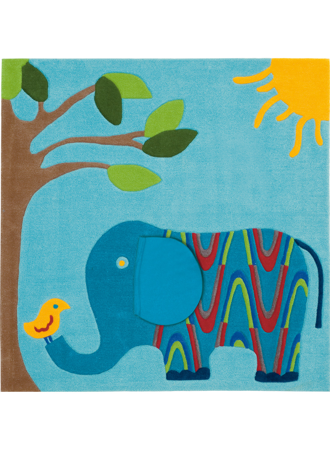 Tapis enfants ARTE KIDS 4 bleu 130x130 Arte Espina