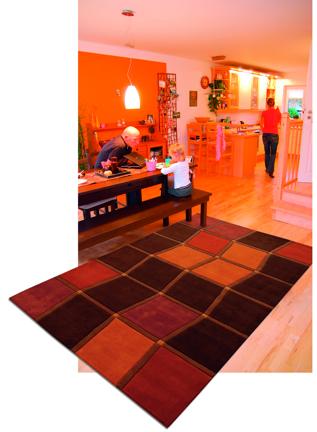 Tapis arte espina brownies par unamourdetapis
