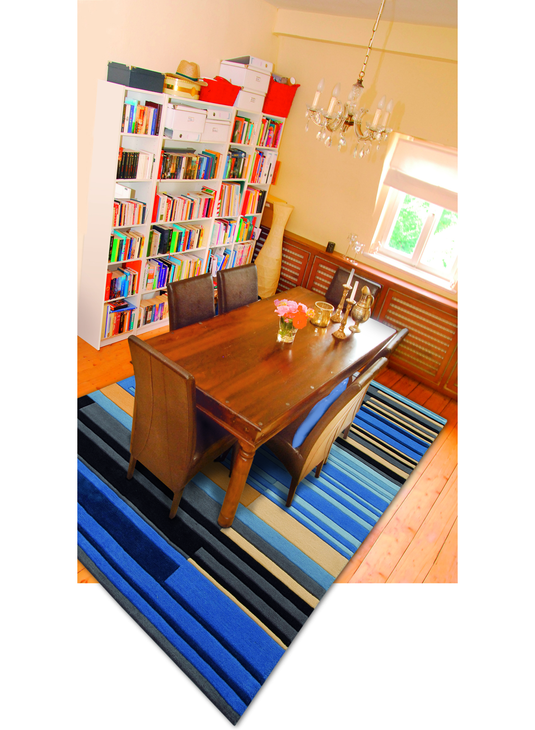 Tapis COLOUR CODES bleu 90x160 Arte Espina