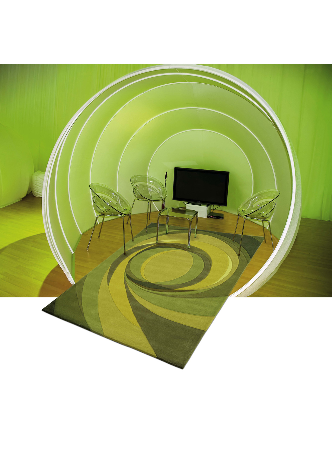 Tapis SET HIGHLIGHTS vert 170x240 Arte Espina