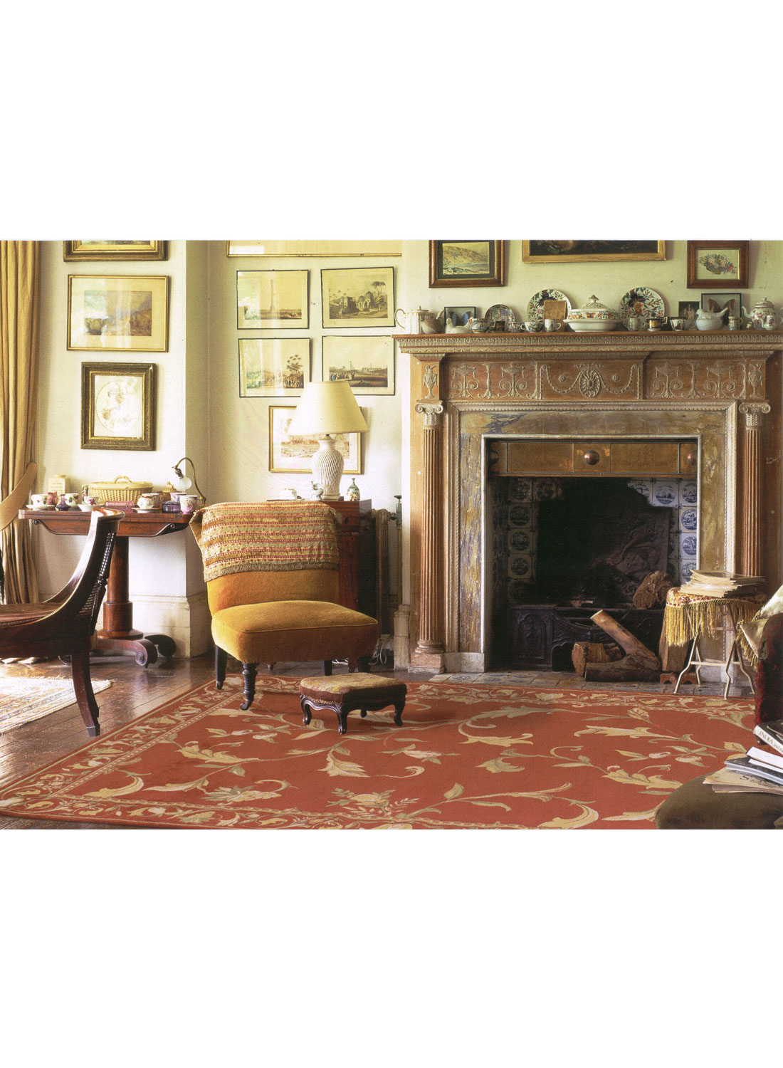Tapis ALIX rouge 280x360 De Porteere Deco