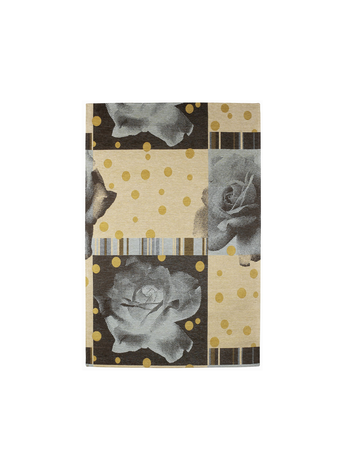 Tapis BIG ROSE bleu 200x280 De Porteere Deco