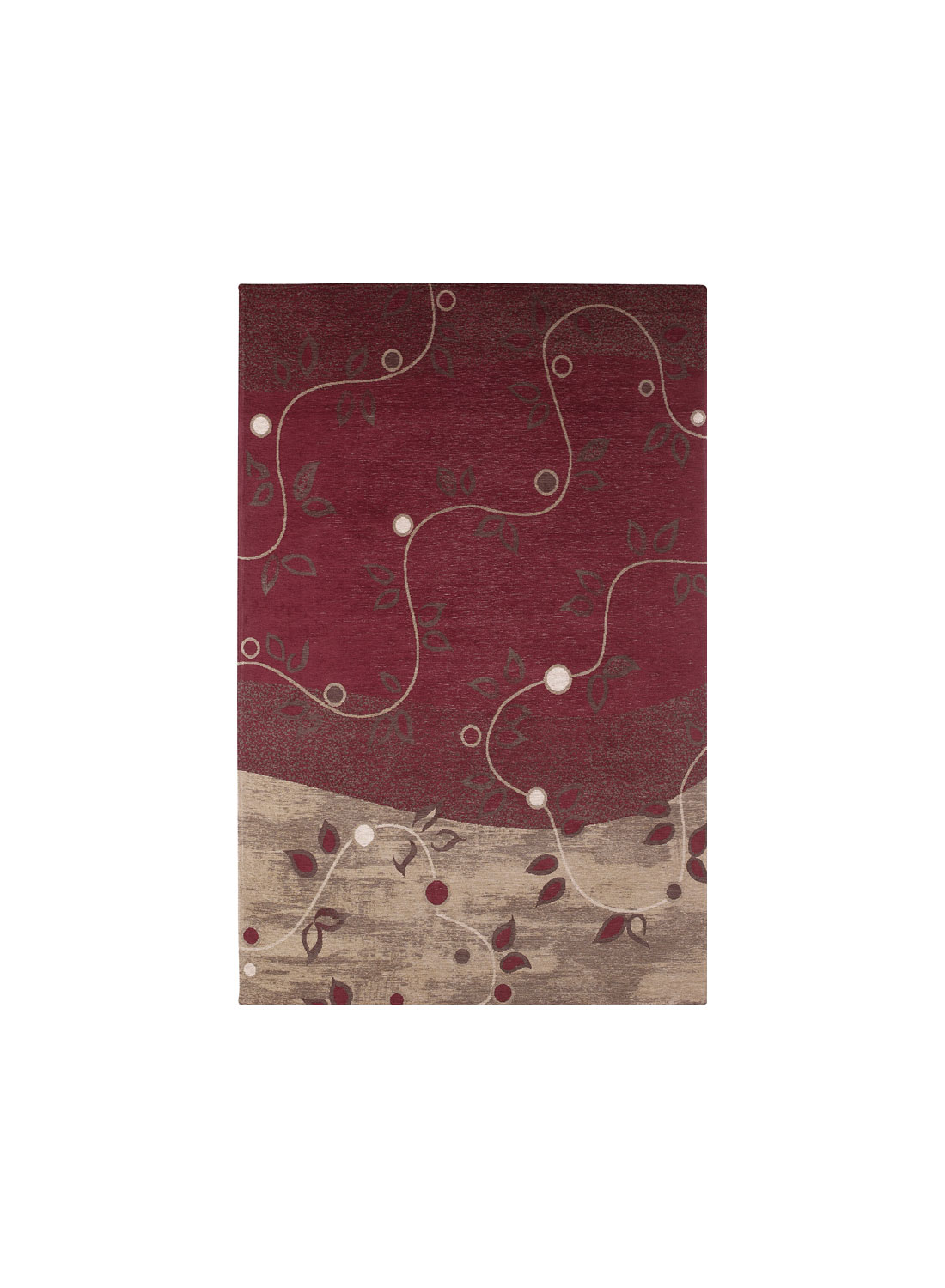 Tapis MOON rouge 200x280 De Porteere Deco