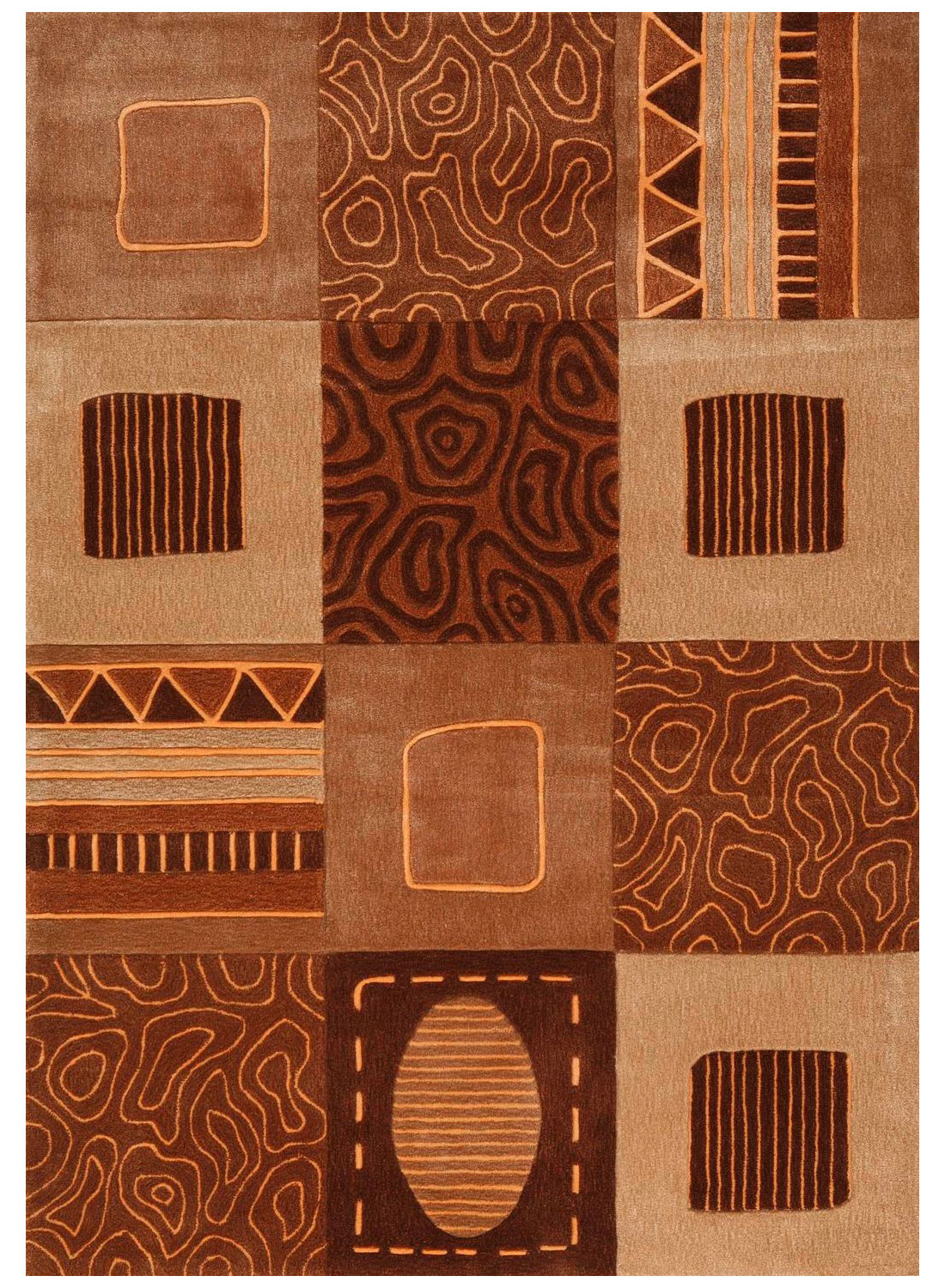 Tapis tuft&eacute; douceur marron marque domodeko par UNAMOURDETAPIS