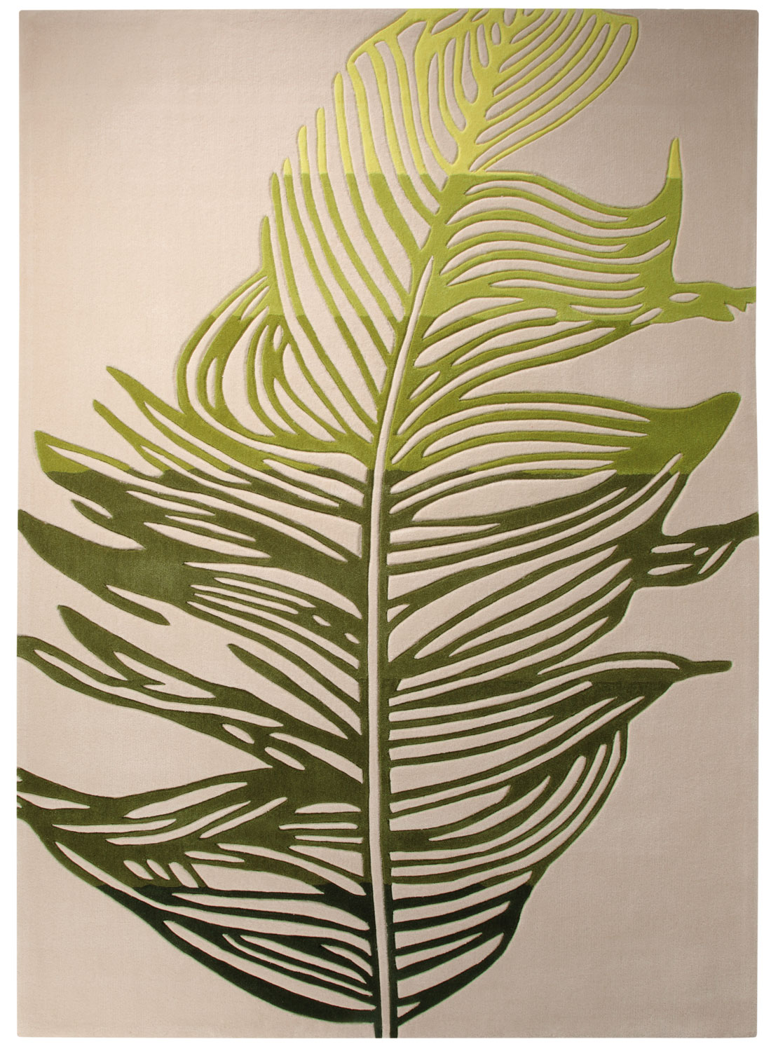 Tapis FEATHER vert 120x180 Esprit