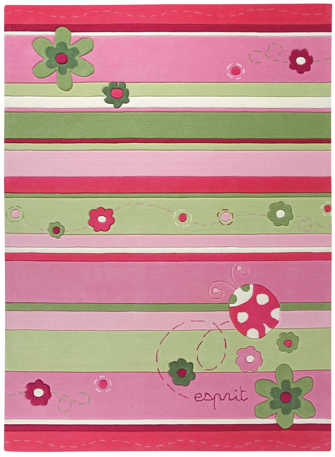 Tapis enfants LADYBIRD rose 140x200 Esprit