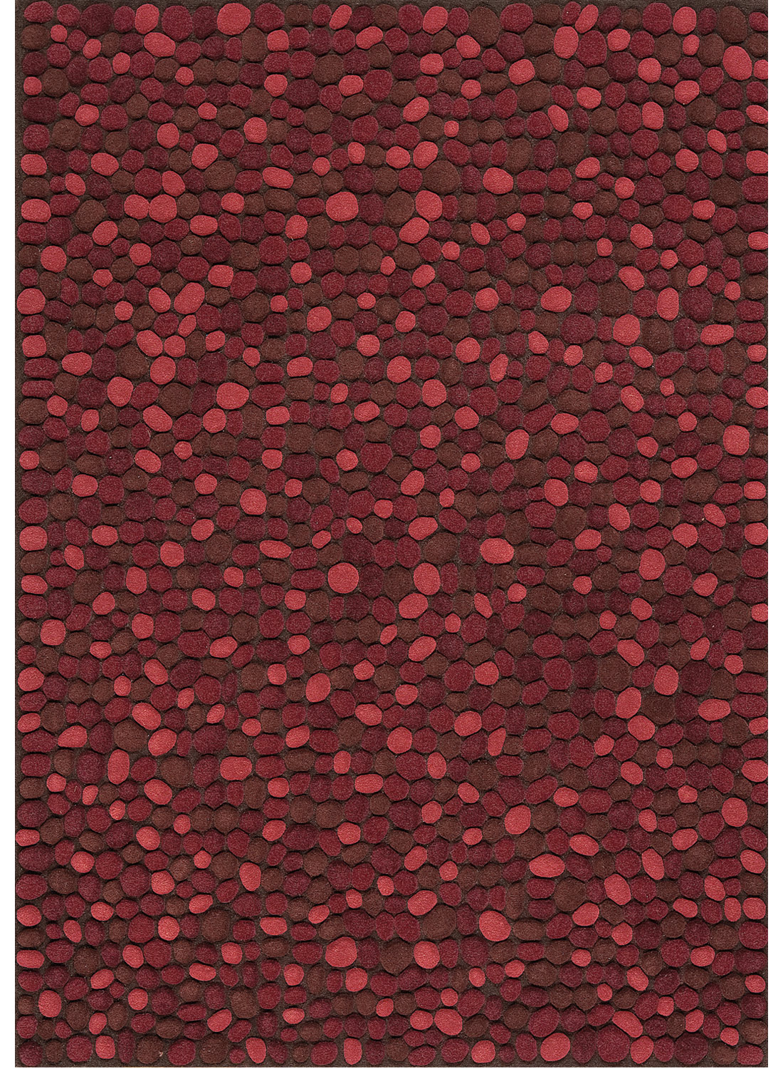 Tapis VITALIZE GALET 1 rouge 140x200 Ligne Pure
