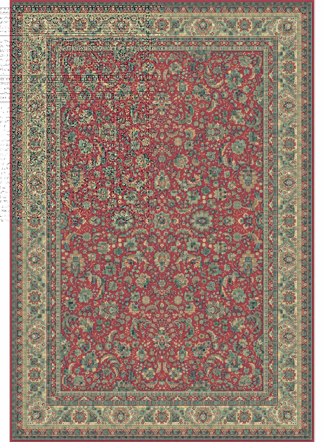 Tapis S KAZBAH 11 rouge 83x250 Unamourdetapis