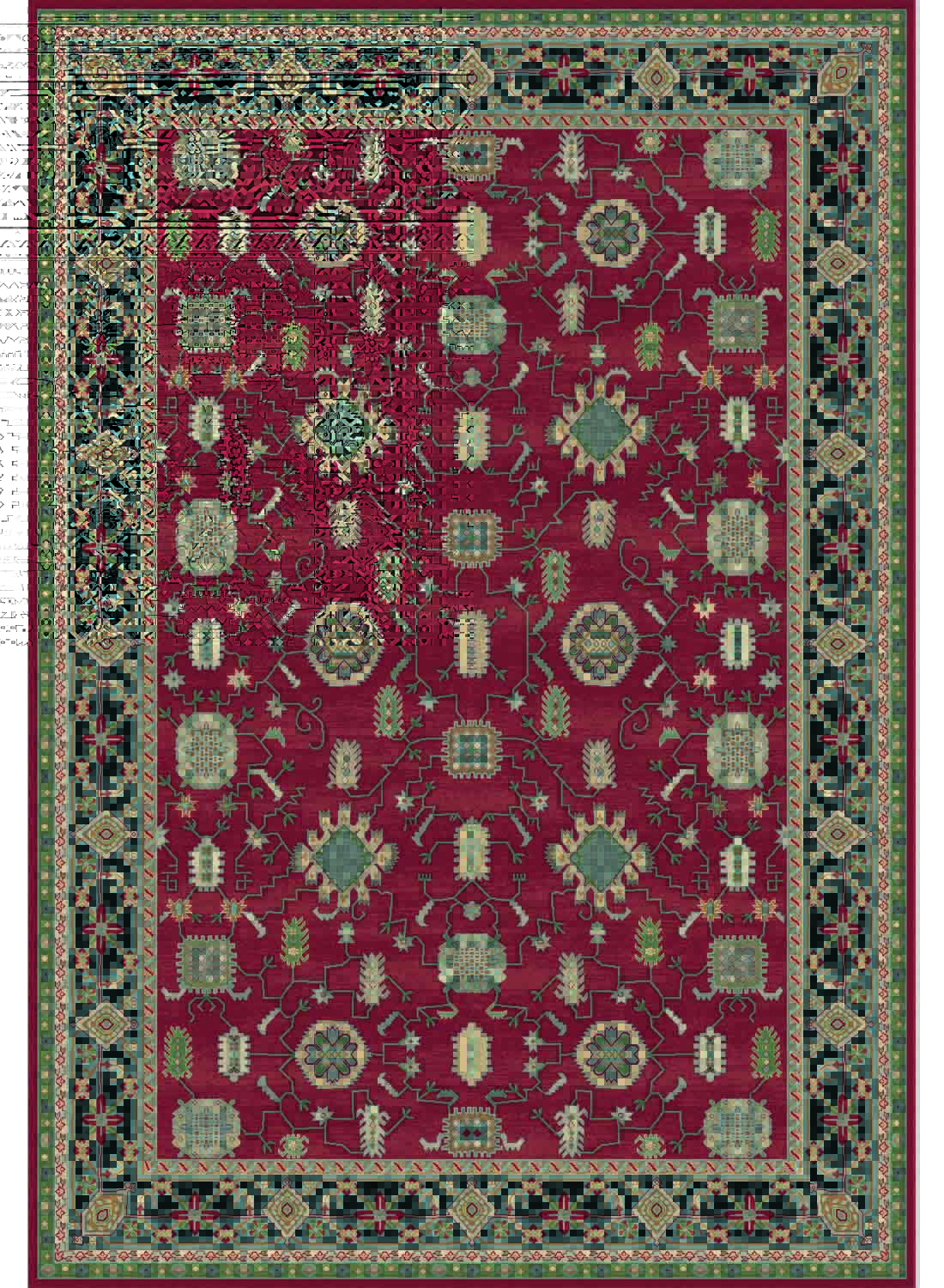 Tapis S KAZBAH 2 multicolor 240x340 Unamourdetapis