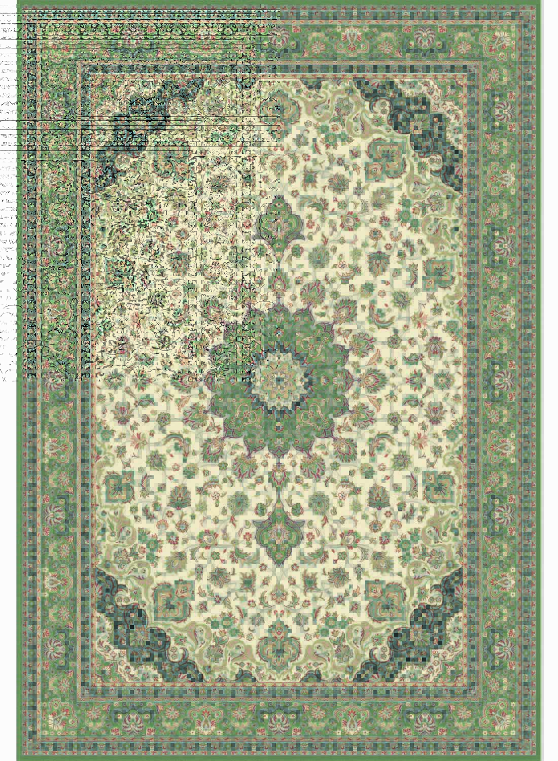Tapis S KAZBAH 4 vert 83x160 Unamourdetapis