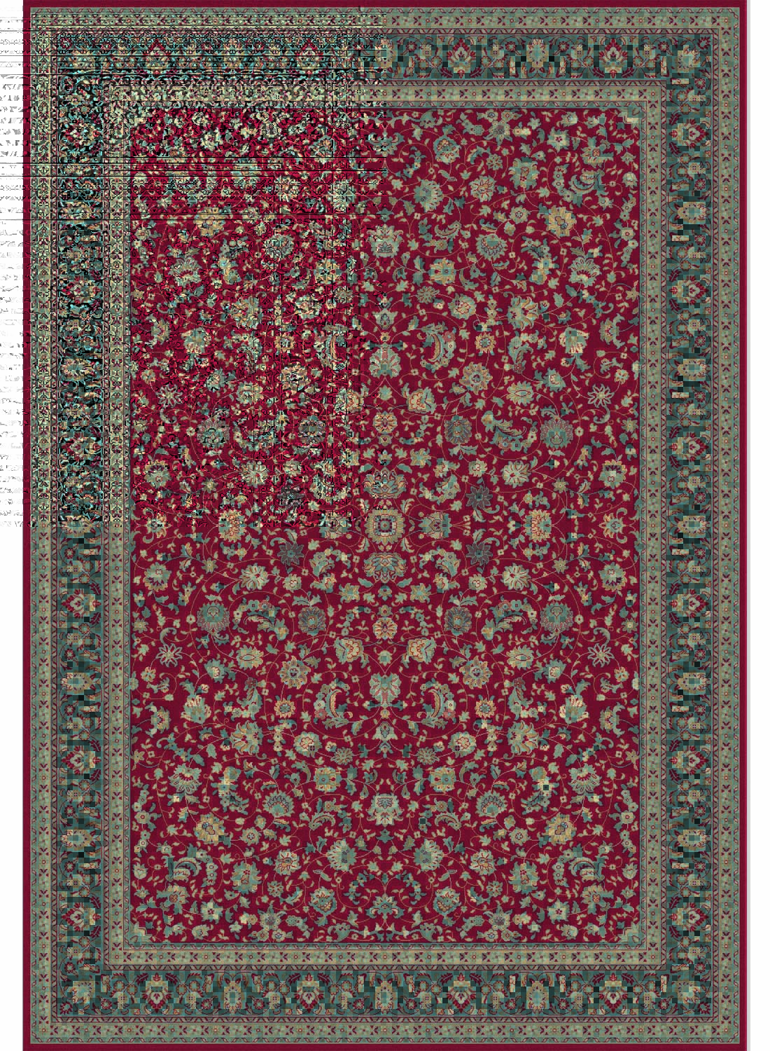 Tapis S KAZBAH 6 bordeaux 83x350 Unamourdetapis