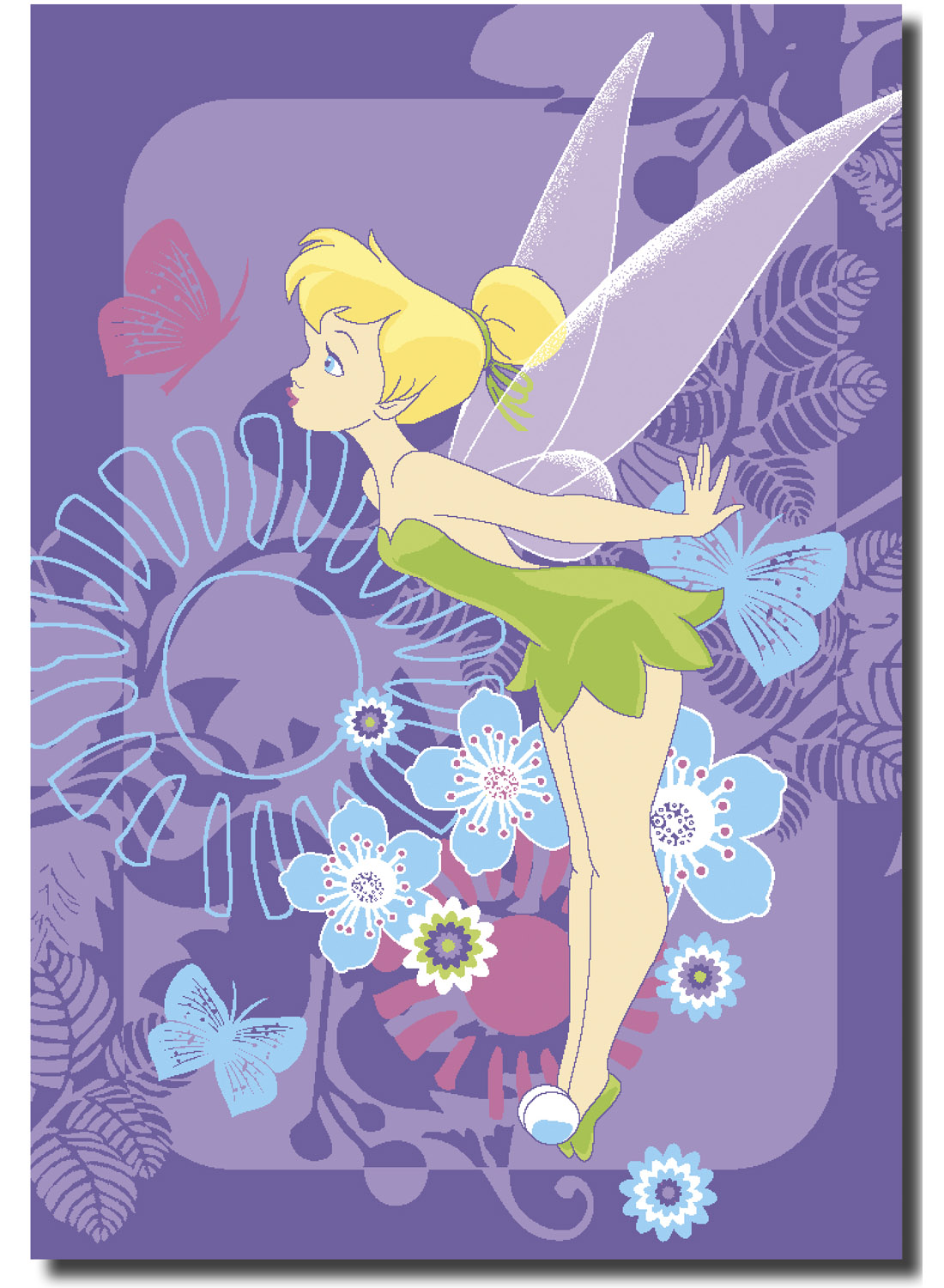 Tapis enfants TINK TROPICAL violet 95x133 Fairies