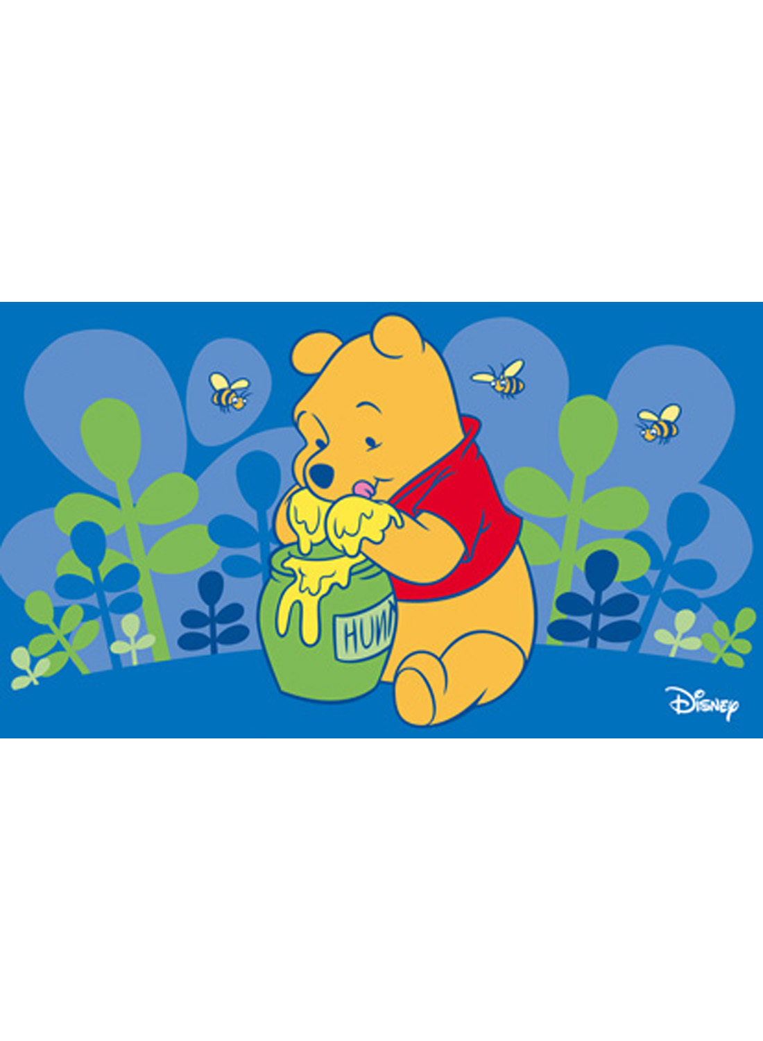 Tapis enfants WINNIE MIEL bleu 50x80 Winnie