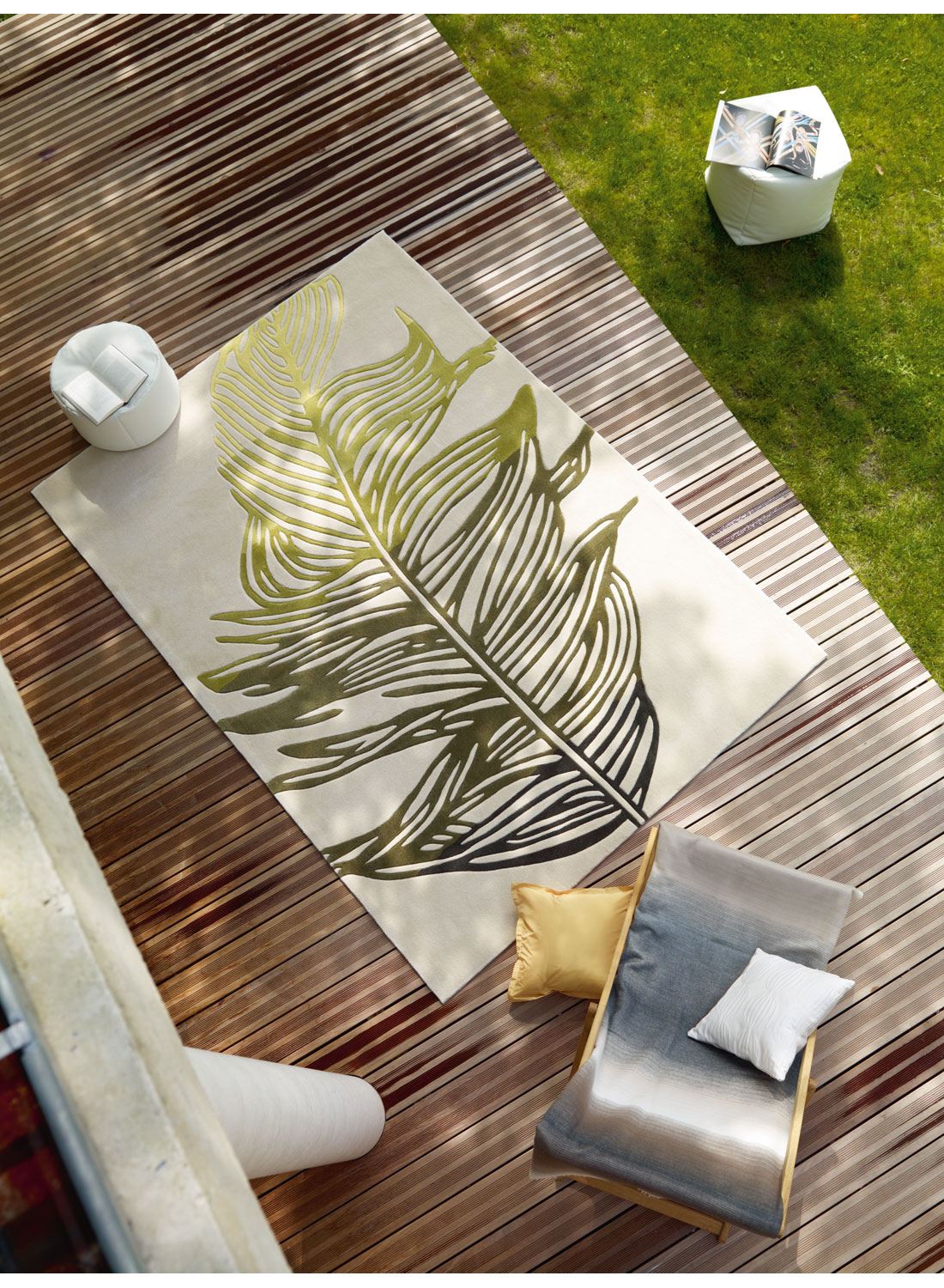 Tapis esprit feather vert par unamourdetapis
