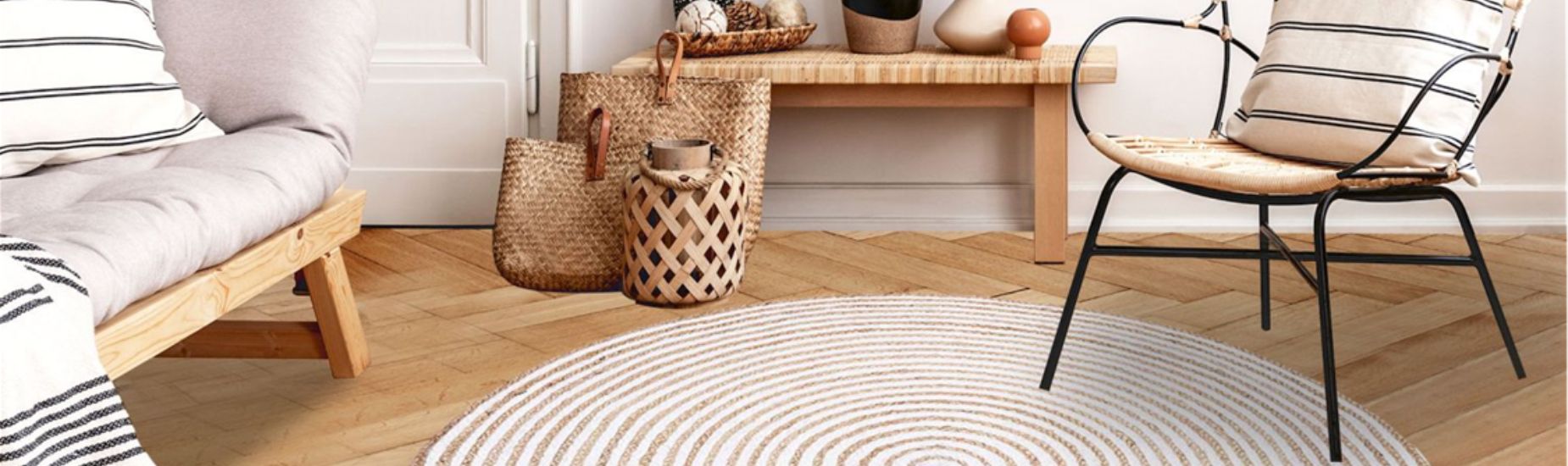 Tapis de Luxe Lucy's Living BAMBOU Naturel - 200 x 300 cm - salon