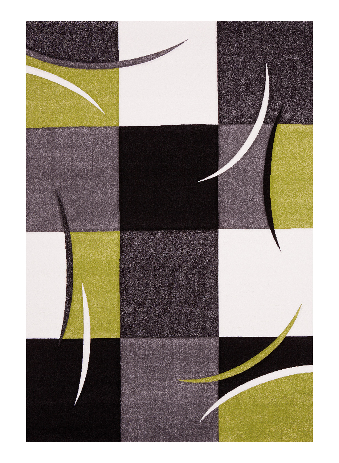 Tapis Salon En Polypropylene Abstrata Vert