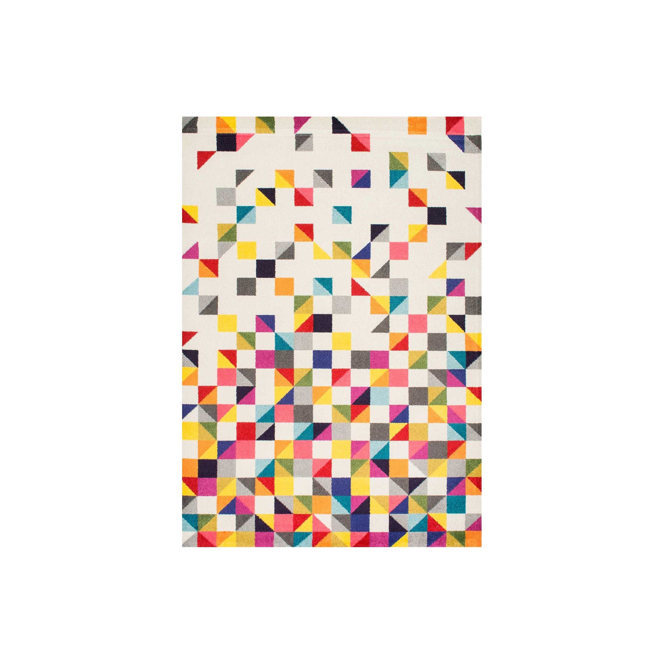 DETRU Tapis Moderne Design Petit Tapis Entree Multicolore Rouge Bleu Gris Noir Violet Rose 40x60 UN AMOUR DE TAPIS