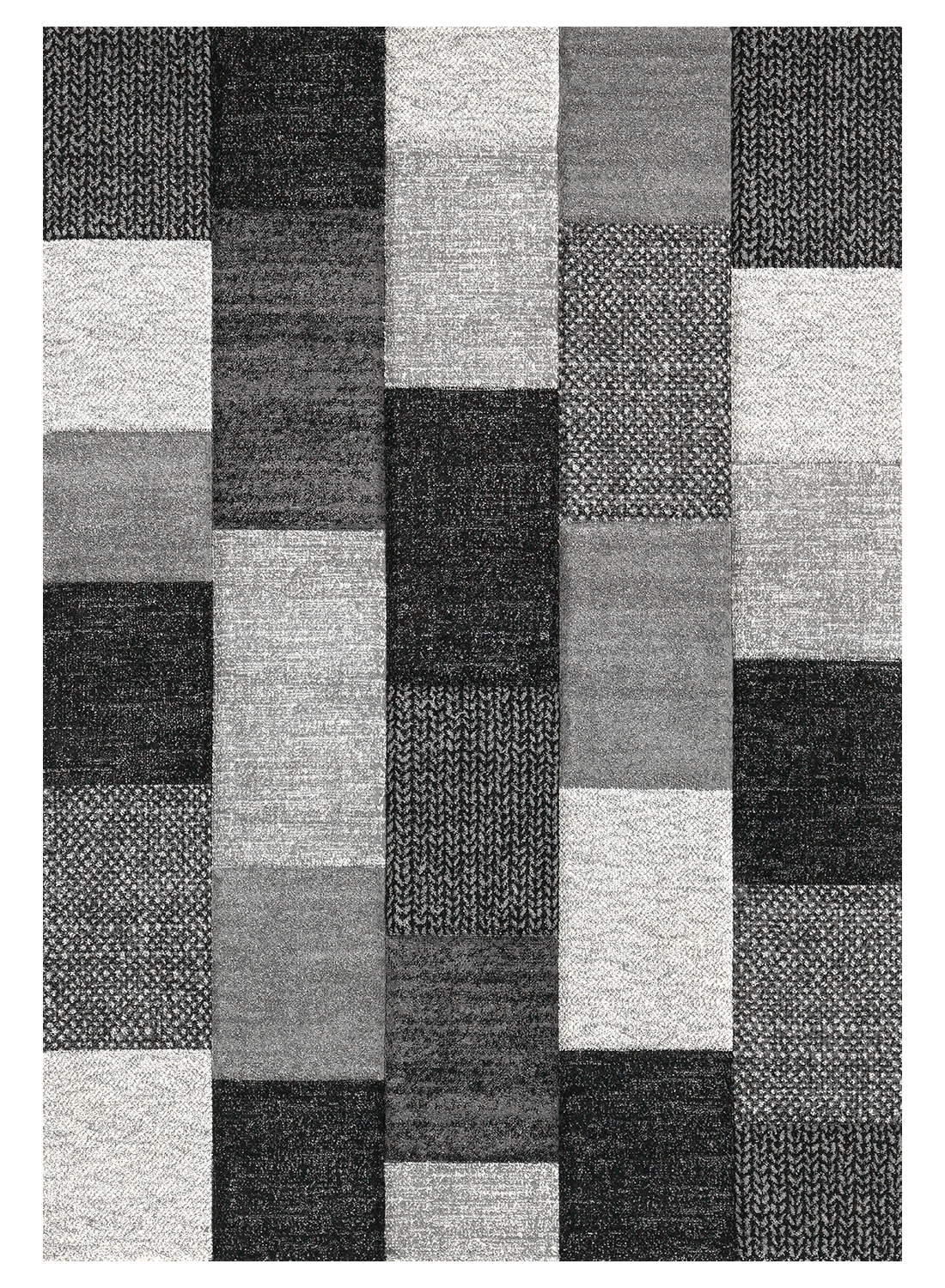 Tapis De Salon Motifs Carres Belo 12 Gris