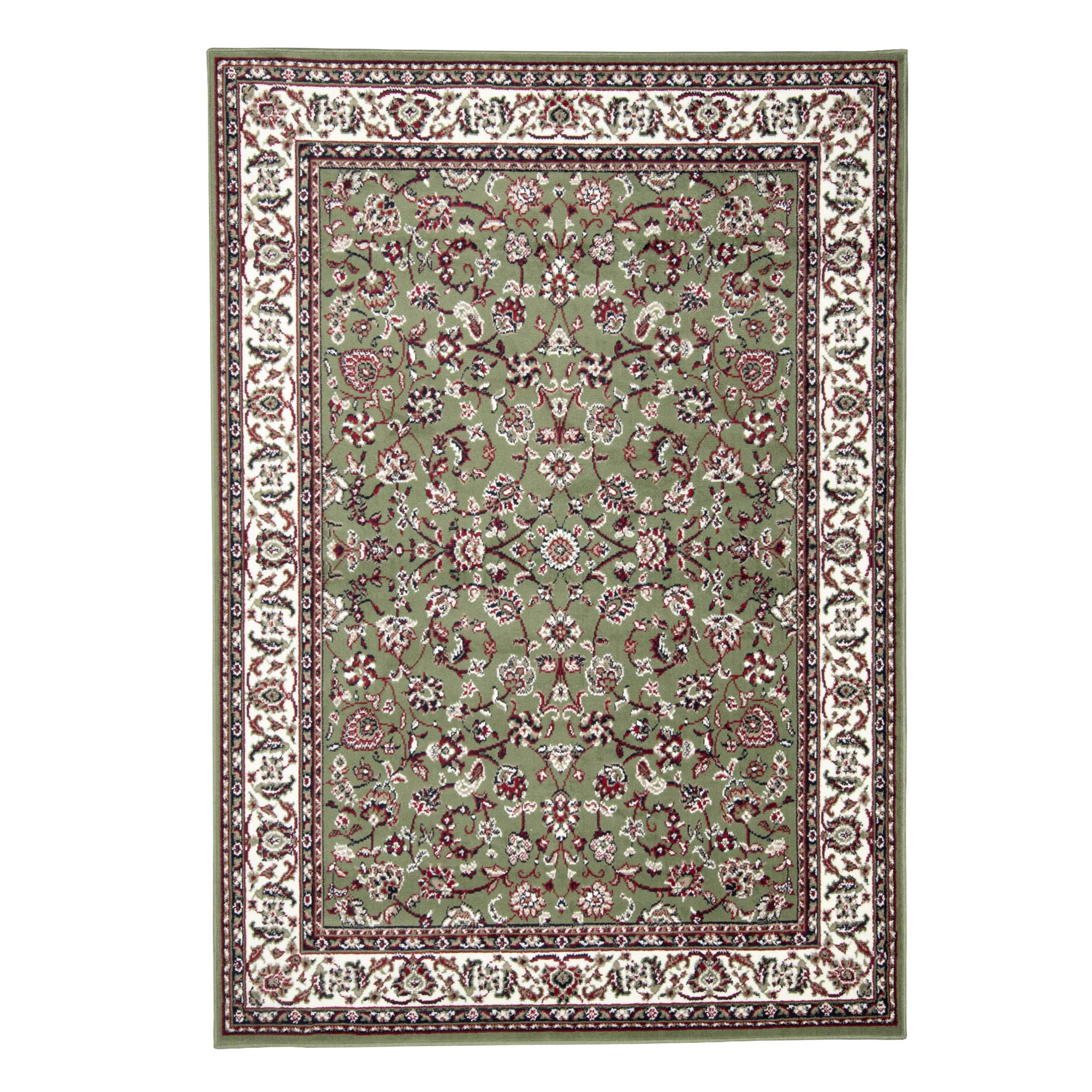Grand Tapis D'Orient Vintage Patchwork 300x200 Cm - Vert/rouge, Noué Main, 1946