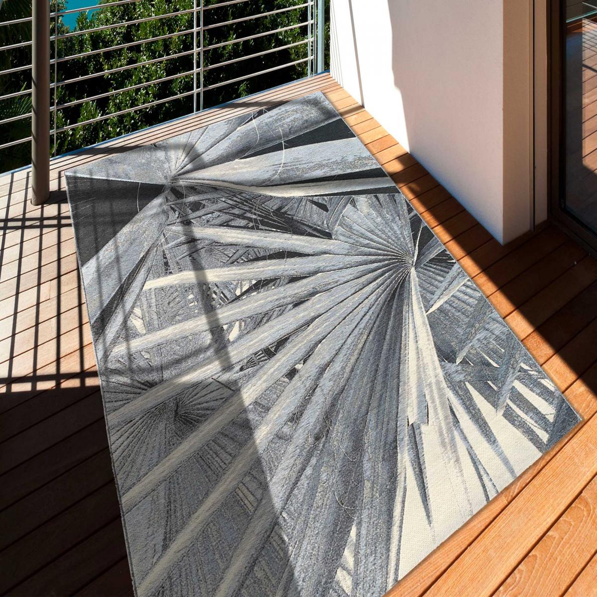 Tapis extérieur tissé kilim rectangle BACAO — vue 3