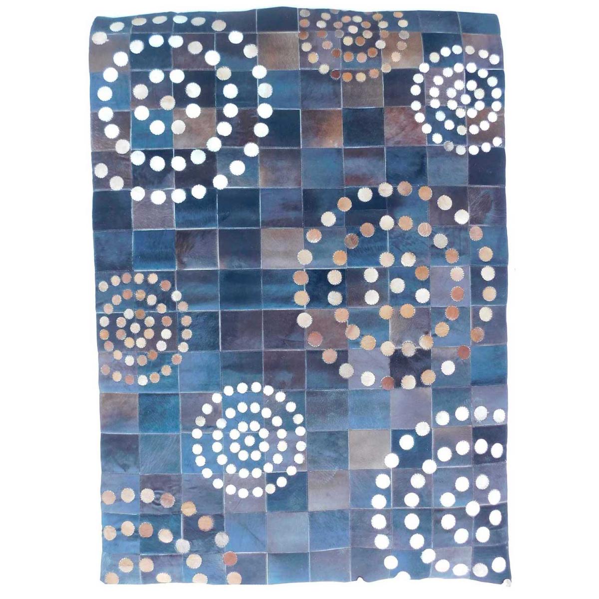 Tapis peau de vache CUIR 4, kilim fait main — vue 3