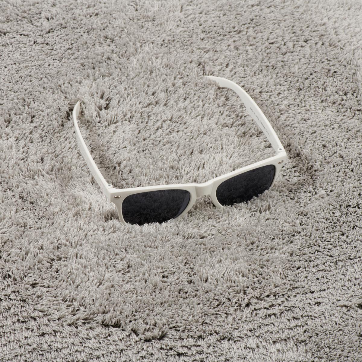 Tapis longs poils shaggy fait à la main motif uni CHIC — vue 4