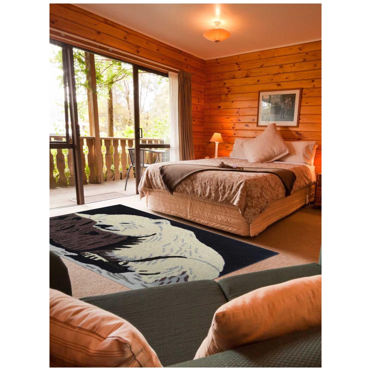 Tapis enfant fait main en laine OURS — vue 6