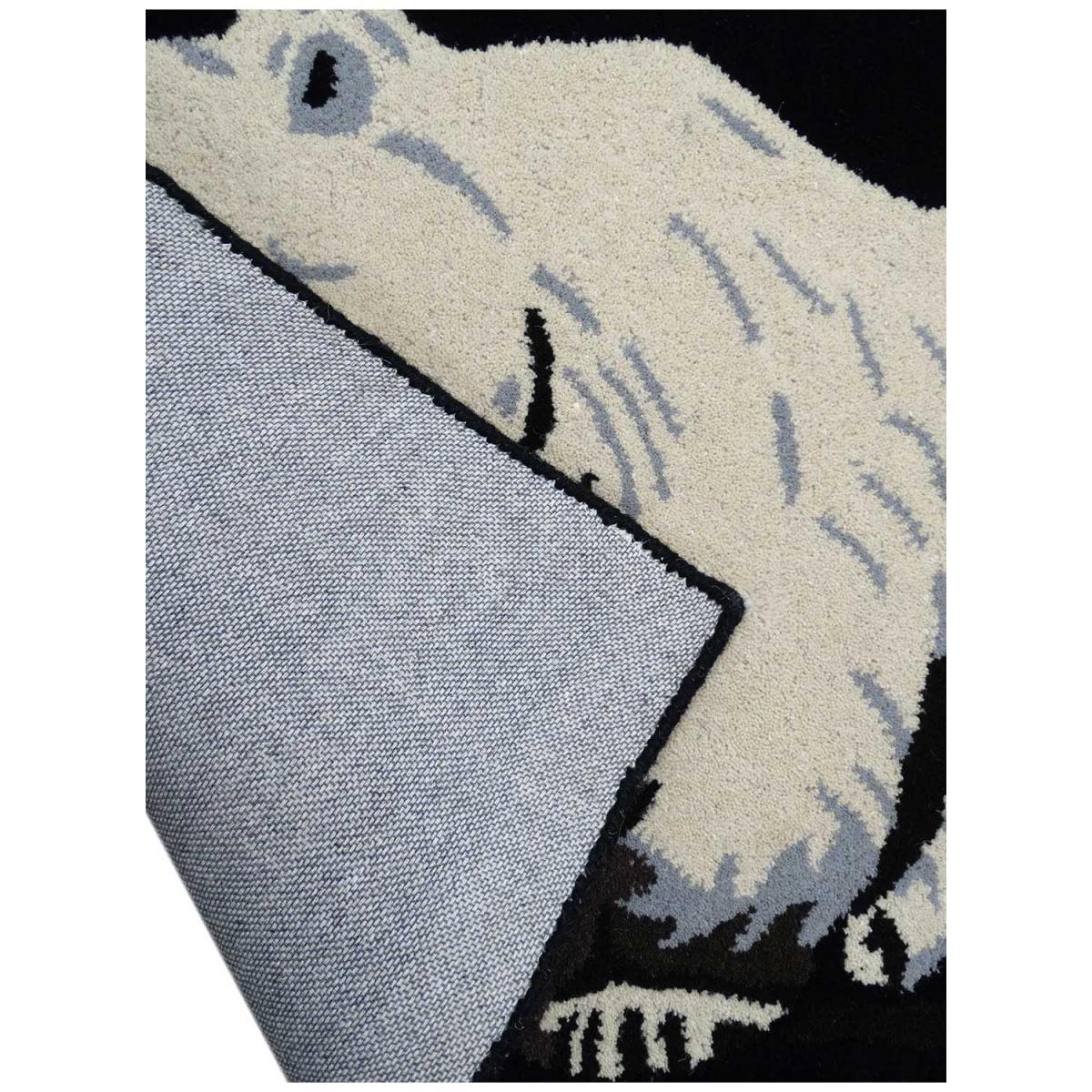 Tapis enfant fait main en laine OURS — vue 4