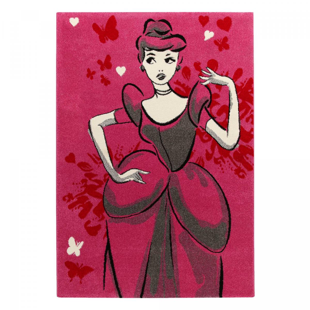 Tapis enfant tissé motif princesse CINDERELLA
