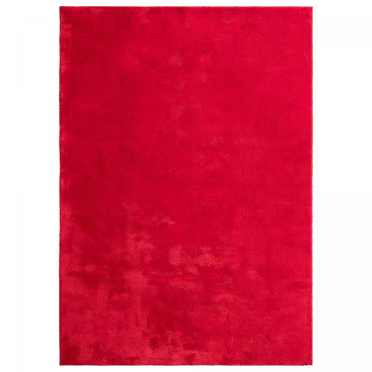 Tapis salon LYN10 LAVABLE, soft et soyeux, tapis uni à l'aspect Shaggy