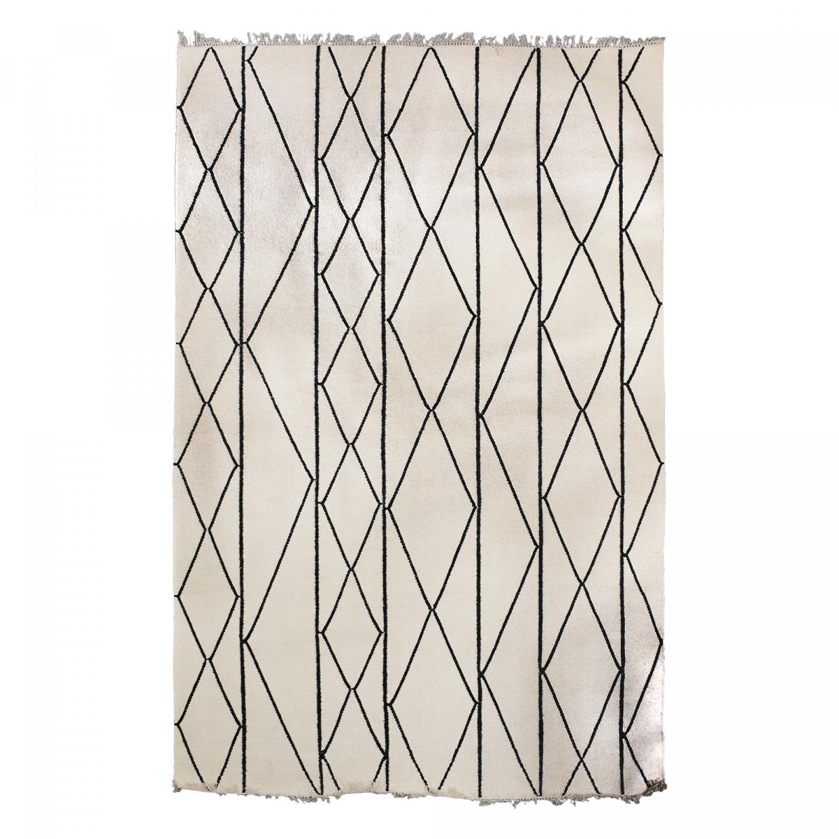 Tapis salon et chambre fait main en laine motif scandinave ELARA