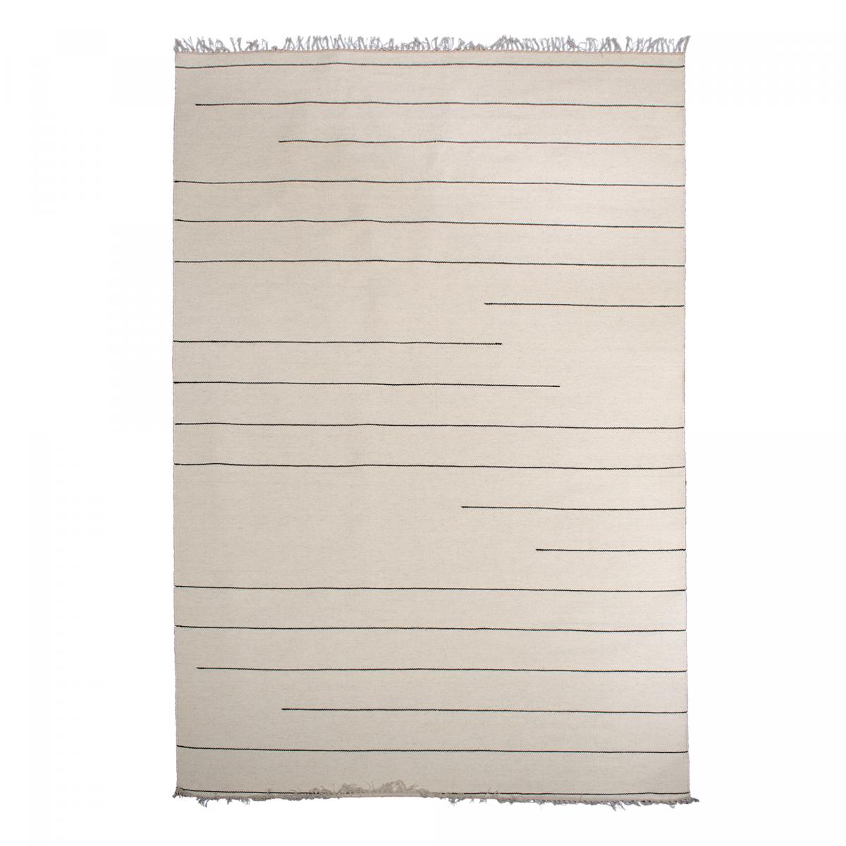 Tapis salon et chambre fait main en laine motif simple NIMBUS