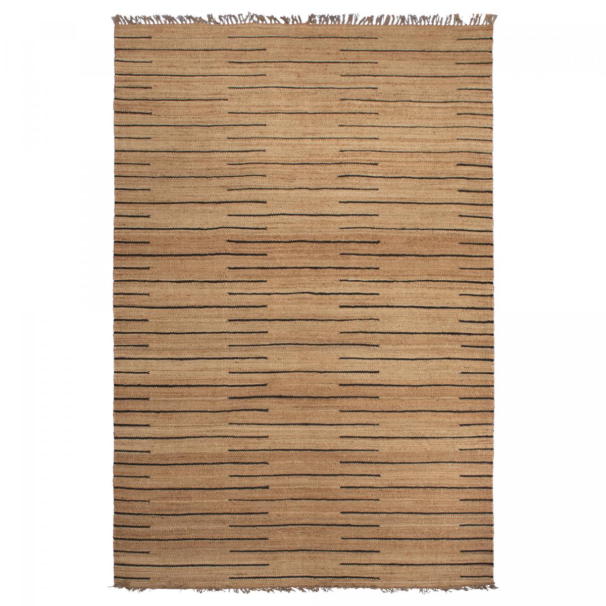 Tapis jute fait main motif simple TASNIM