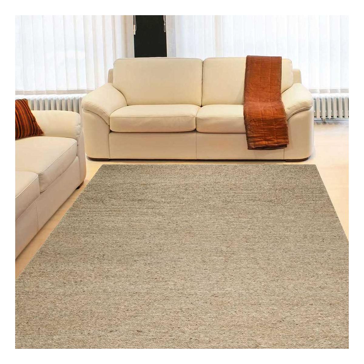Tapis kilim fait main en laine motif uni LOOK 406 — vue 3
