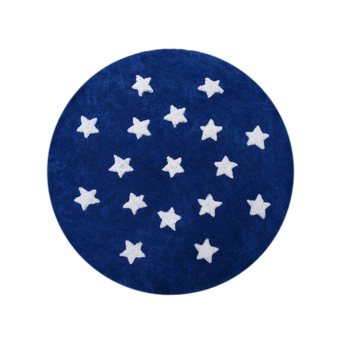 Tapis enfant fait main en coton ETOILE
