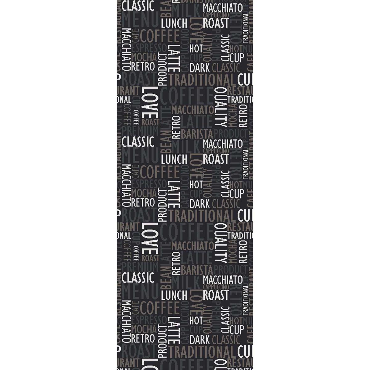 Tapis de cuisine motif texte CAFE LOVE