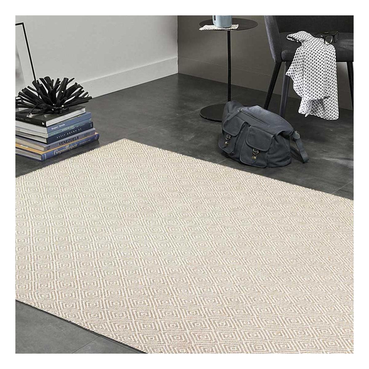 Tapis kilim LOOK 604, fait main en laine motif géométrique — vue 3