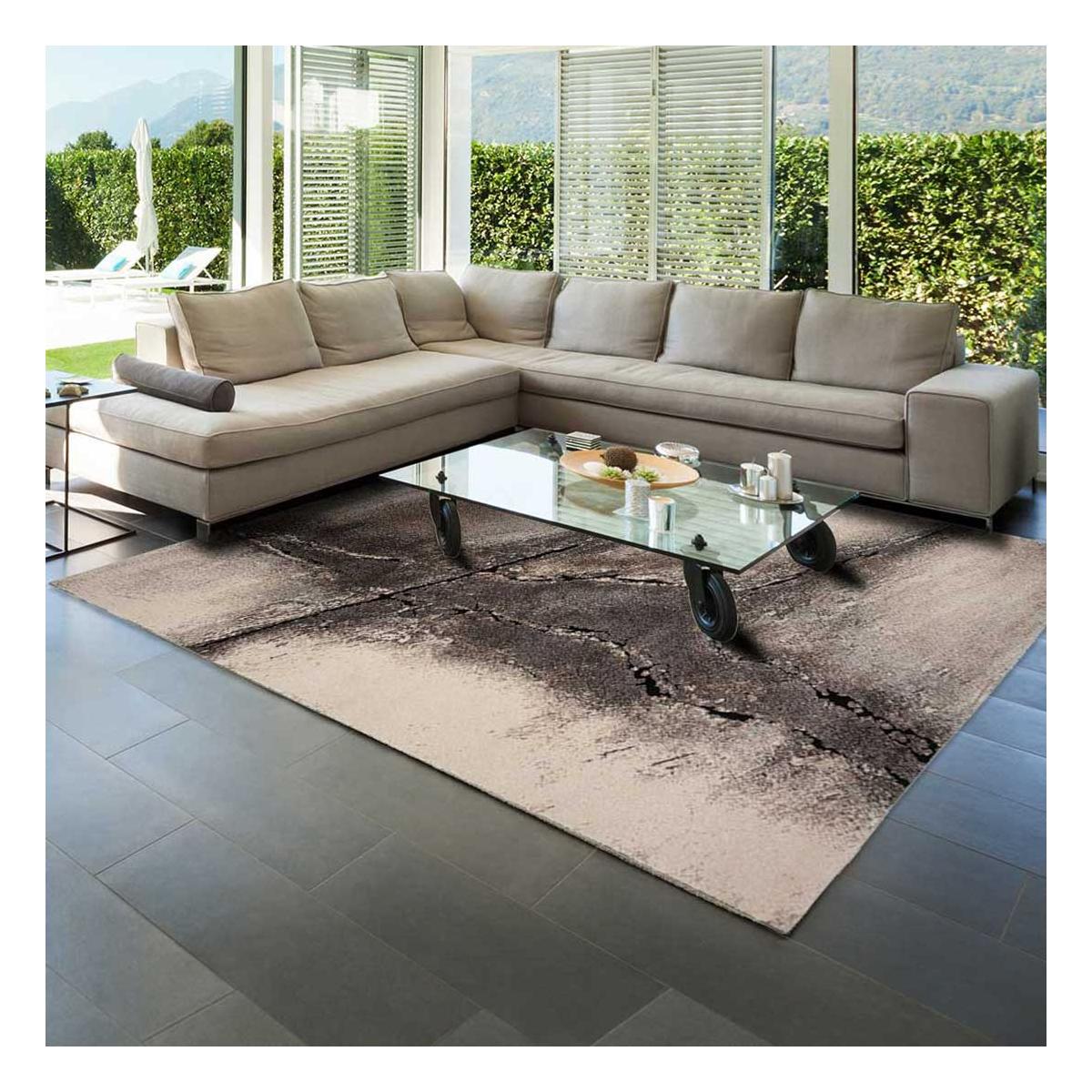 Tapis Chambre tissé motif abstrait TAMPI — vue 3