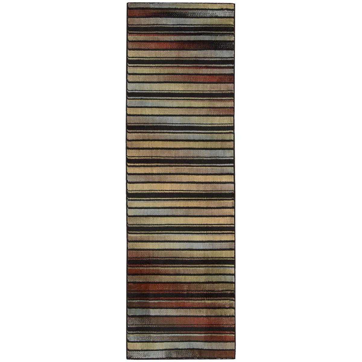 Tapis salon et chambre tissé motif géométrique STRIPACT — vue 6