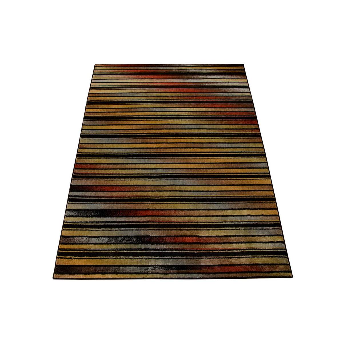 Tapis salon et chambre tissé motif géométrique STRIPACT — vue 4