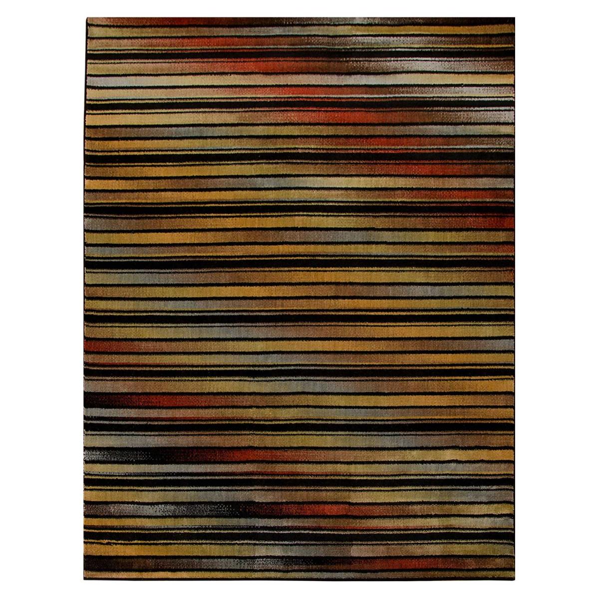 Tapis salon et chambre tissé motif géométrique STRIPACT