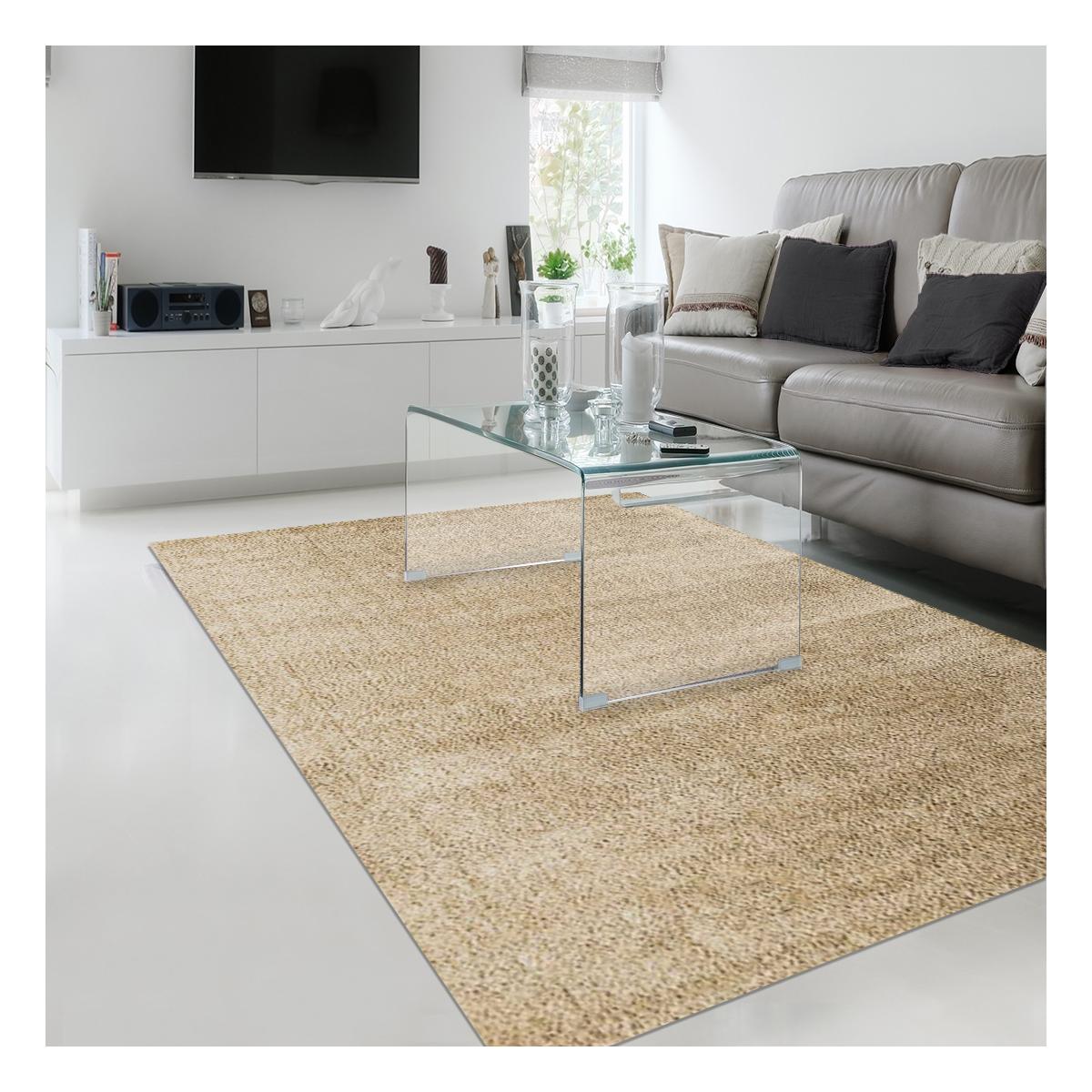 Tapis longs poils shaggy tissé motif uni SILCHOU — vue 3