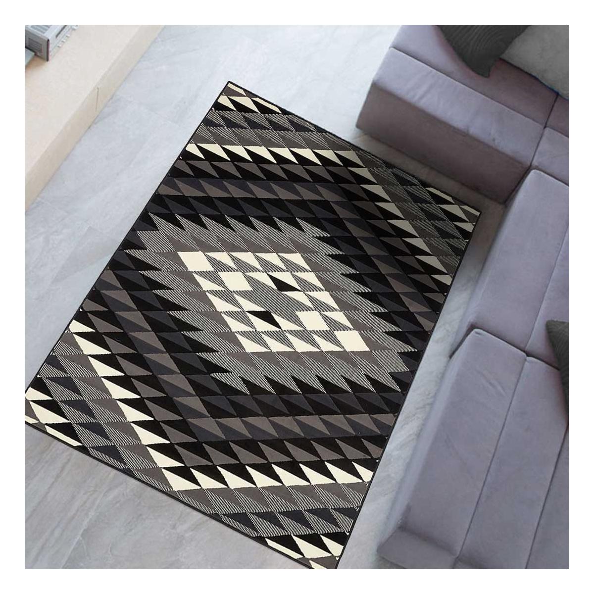 Tapis chambre tissé motif géométrique LYN49 APACHE — vue 6