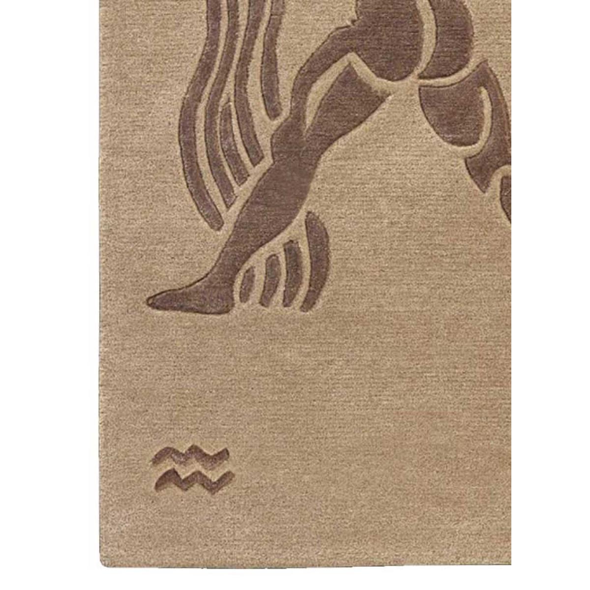 Tapis salon et chambre fait main en laine motif géométrique RIUS — vue 4