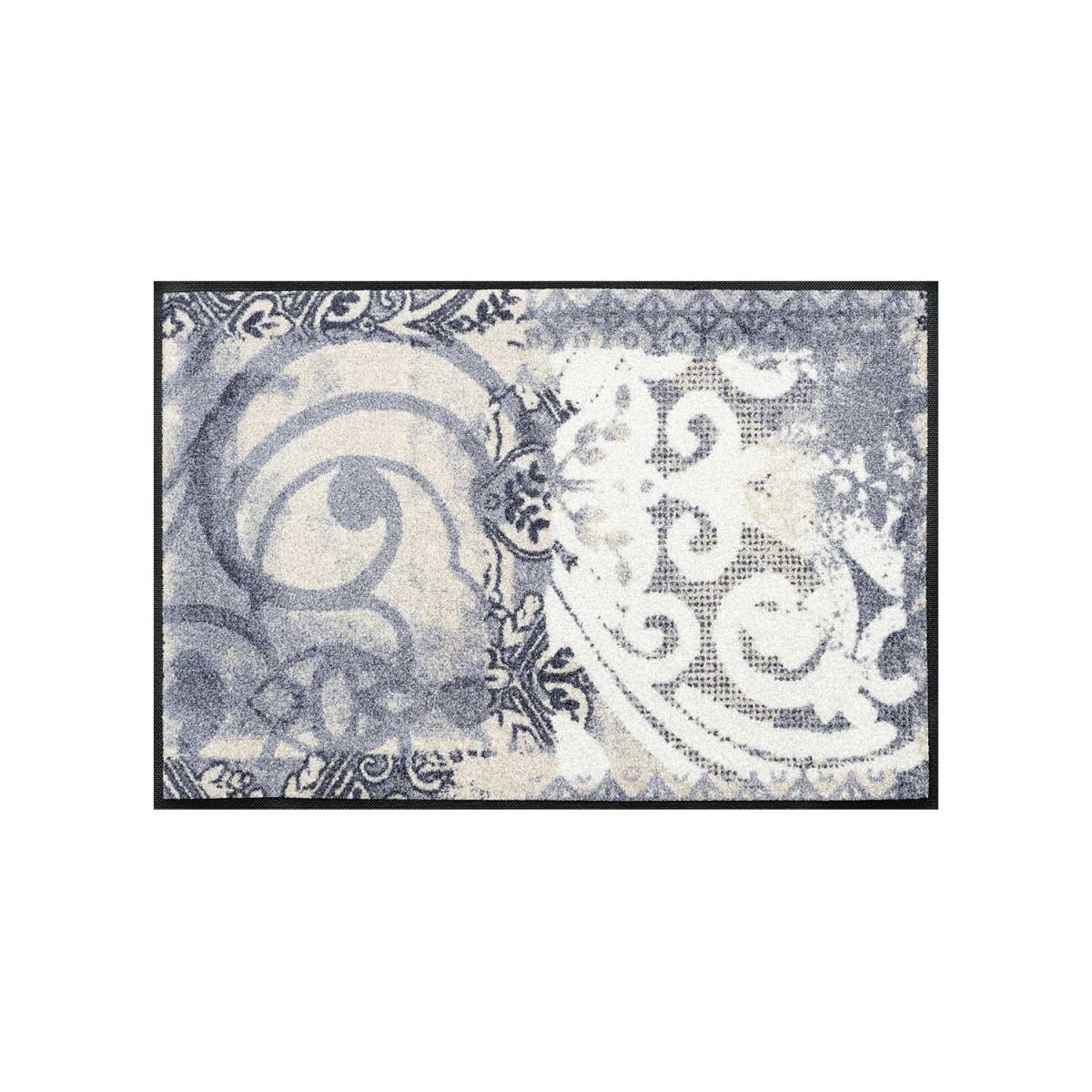 Paillasson tissé motif rétro-vintage ARABESQUE