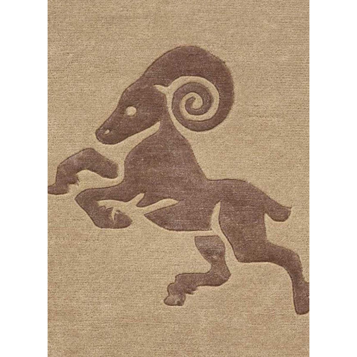Tapis salon et chambre fait main en laine motif géométrique ARIES — vue 5