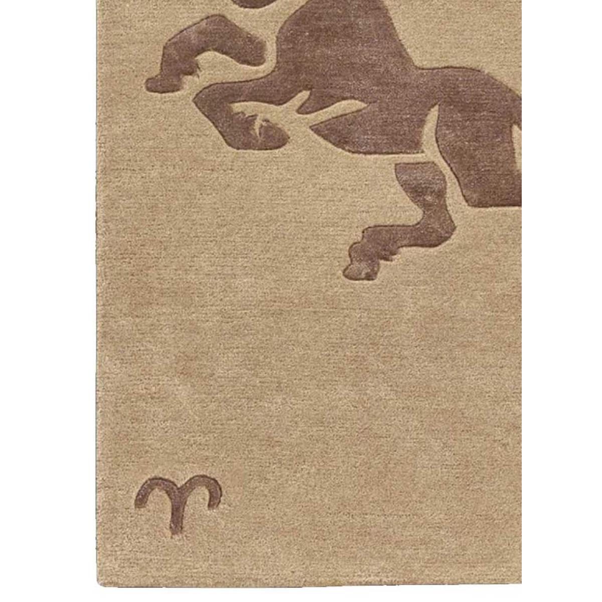 Tapis salon et chambre fait main en laine motif géométrique ARIES — vue 4