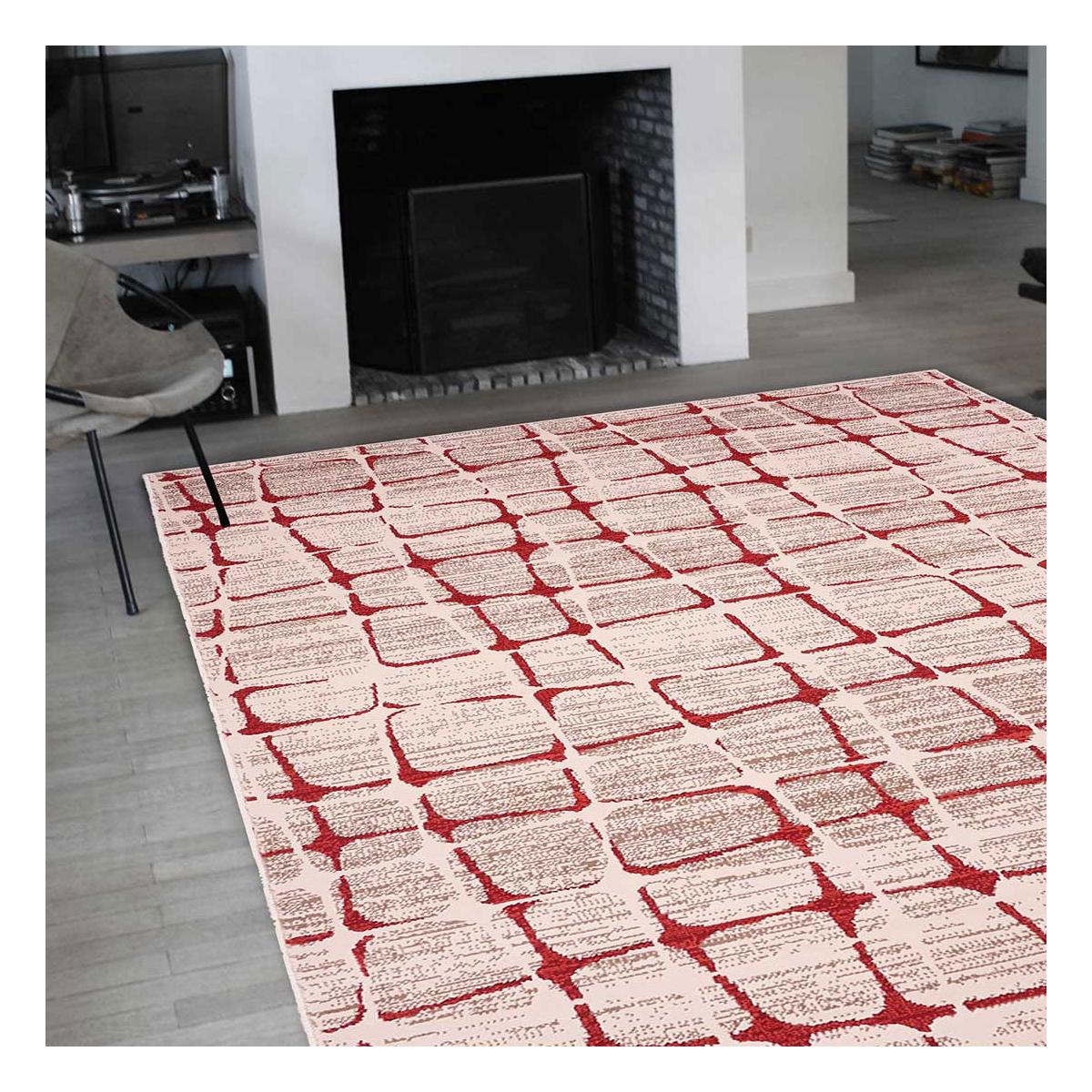 Tapis chambre tissé motif géométrique LYN49 SOFIA — vue 6